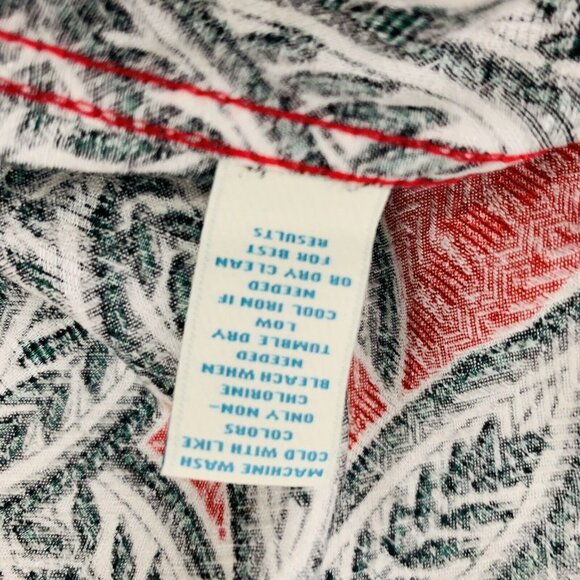 Caribbean Hawaiian Shirt Mens XL Short Sleeve Red Silk Blend Beach Cruise Vacay - Picture 8 of 12